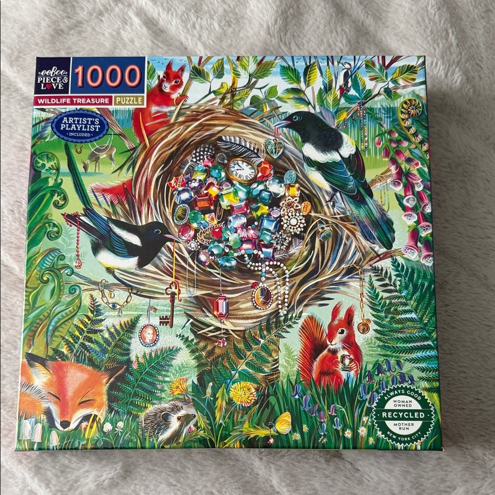 Eeboo Piece & Love 1000 Piece Puzzle - Wildlife Treasure